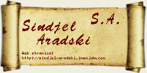 Sinđel Aradski vizit kartica